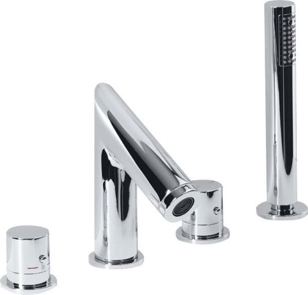 GO czteroelementowa bateria termostatyczna do wanny, chrom