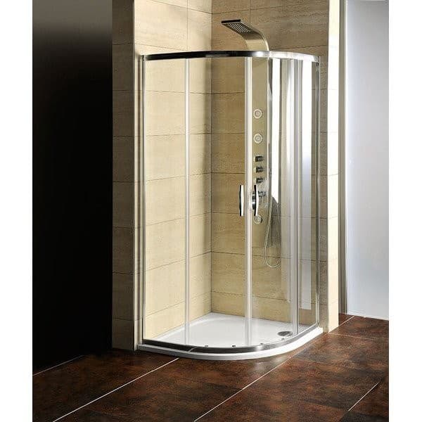 AKCE półokrągła kabina prysznicowa 900x900mm, szkło czyste