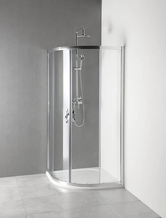 AKCE półokrągła kabina prysznicowa 900x900mm, szkło czyste