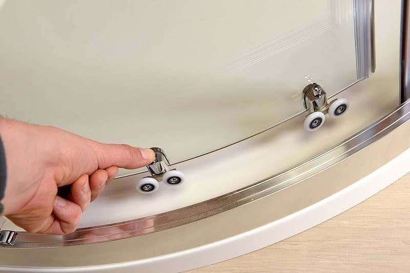 AKCE półokrągła kabina prysznicowa 900x900mm, szkło BRICK