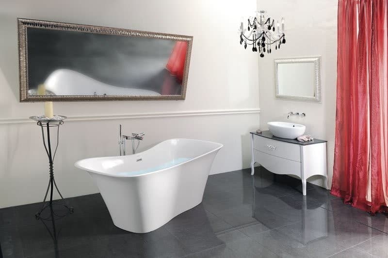 Podłączenie do instalacji baterii wannowej wolnostojącej, chrom