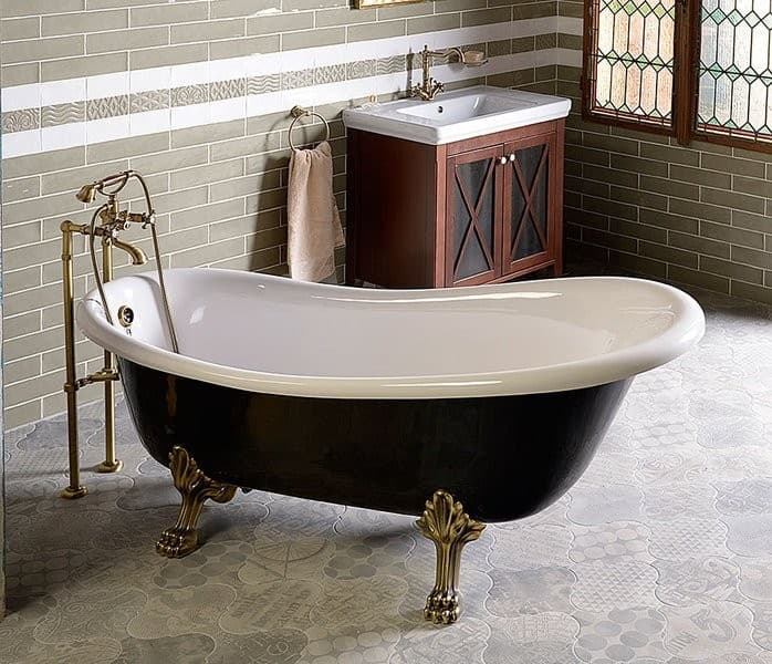 ANTEA podłączenie do baterii wannowej wolnostojącej, brąz (para)