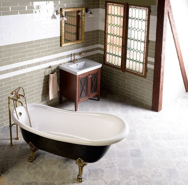 ANTEA podłączenie do baterii wannowej wolnostojącej, brąz (para)