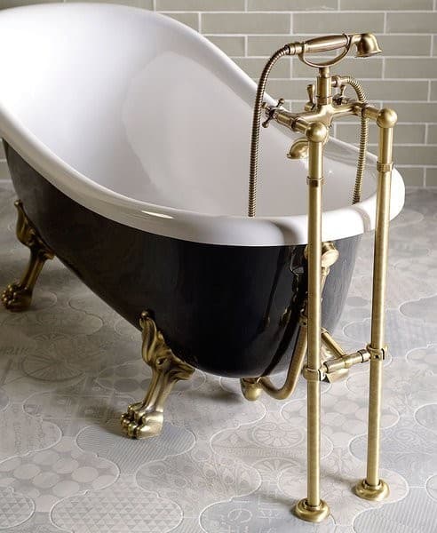 ANTEA podłączenie do baterii wannowej wolnostojącej, brąz (para)