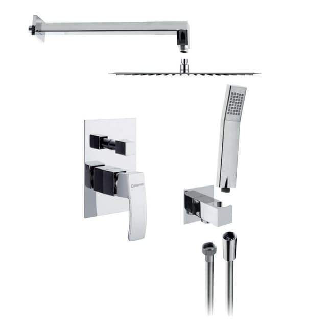 GINKO zestaw natryskowy z baterią podtynkową, chrom