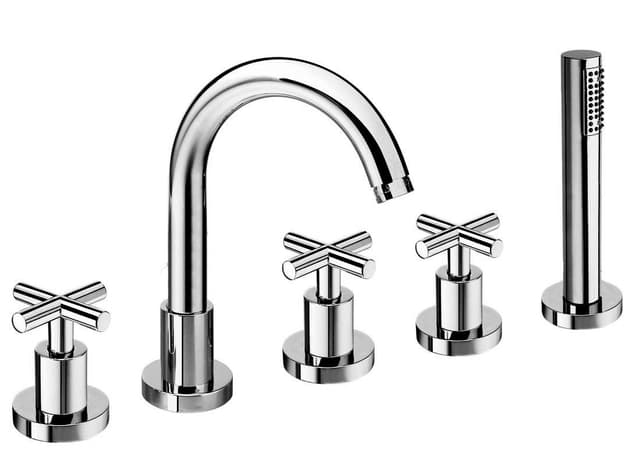 AXIA bateria na skraj wanny 5-elementowa Link chrom