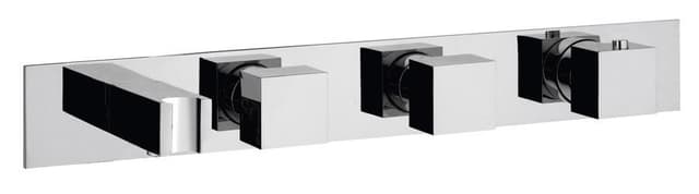 Termostatyczna bateria prysznicowa Mastermax, kwadratowa, chrom
