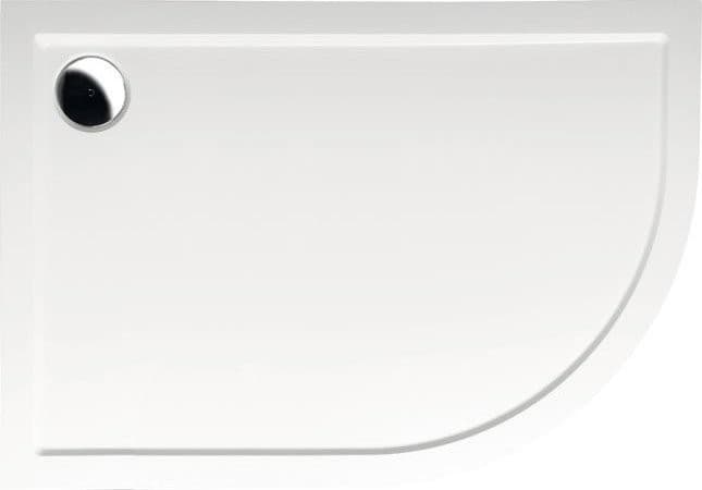 RENA L półokrągły brodzik kompozytowy 100x80cm lewy
