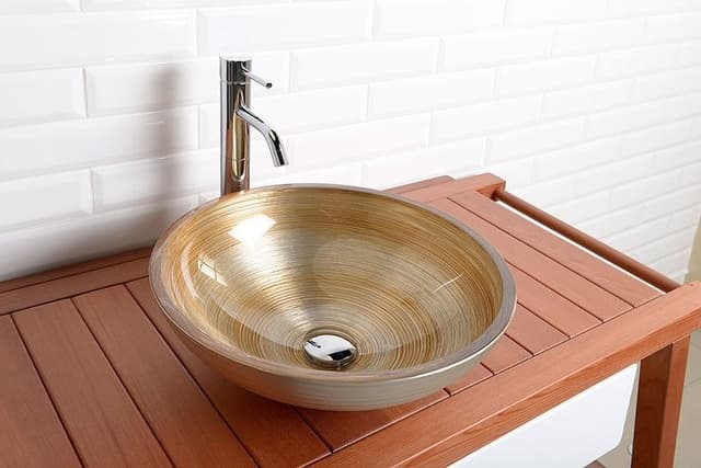 MURANO SOFT BROWN szklana umywalka okrągła 40x14 cm