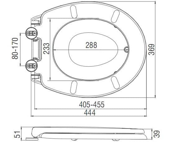 Deska WC z fotelikiem dziecięcym i soft close, polypropylen