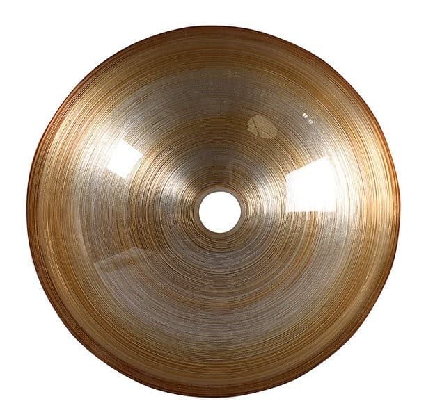 MURANO SOFT BROWN szklana umywalka okrągła 40x14 cm