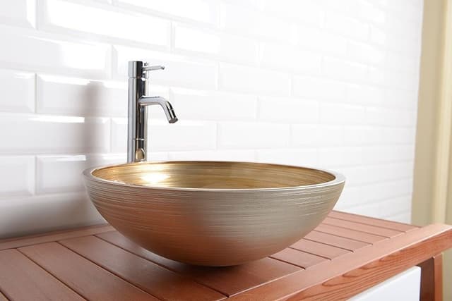 MURANO SOFT BROWN szklana umywalka okrągła 40x14 cm