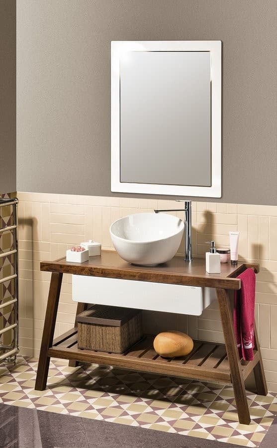 DOME OBLIQUO umywalka ceramiczna nablatowa 44,5x26,5 cm