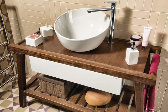 DOME OBLIQUO umywalka ceramiczna nablatowa 44,5x26,5 cm