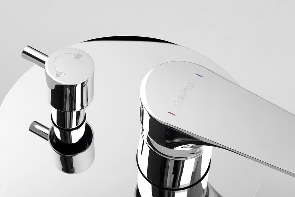 CORNELI bateria prysznicowa naścienna z obrotowym przełącznikiem