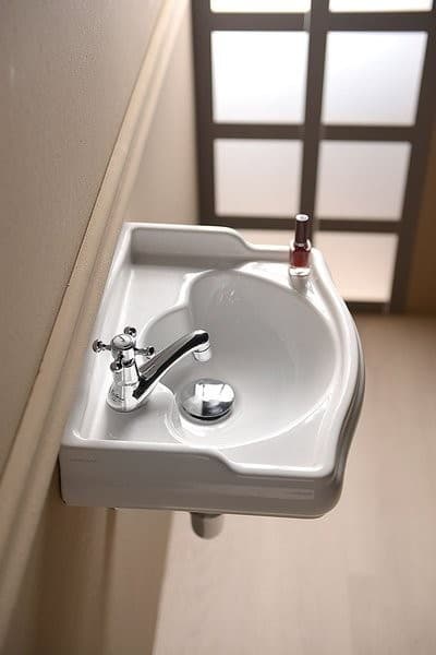 RETRO umywalka ceramiczna 41x30cm lewa, bez przelewu