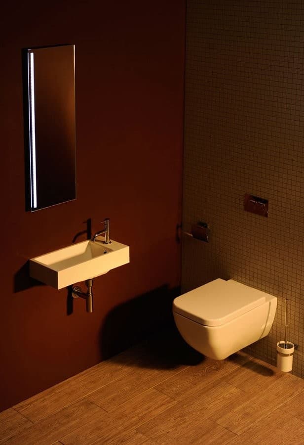 ARIANA umywalka kompozytowa 50x10x25 cm z baterią po lewej