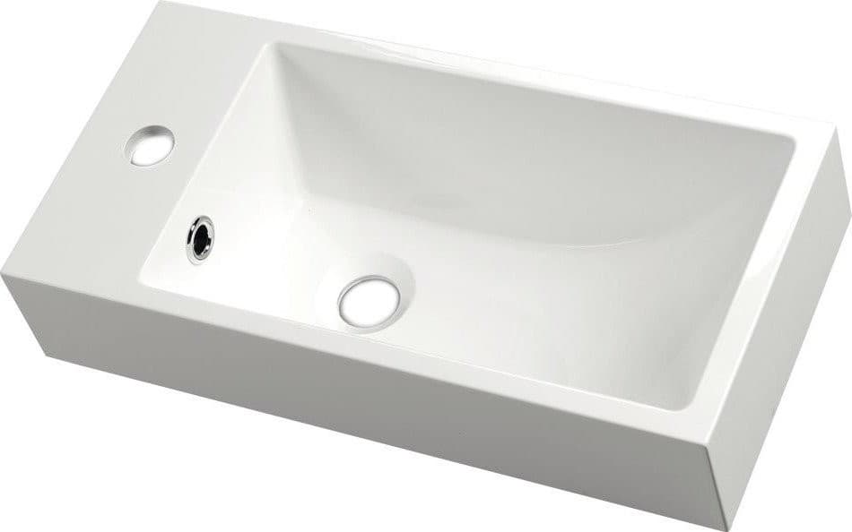 ARIANA umywalka kompozytowa 50x10x25 cm z baterią po lewej