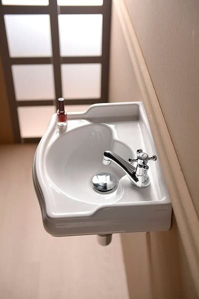 RETRO umywalka ceramiczna 41x30cm z otworem na baterię