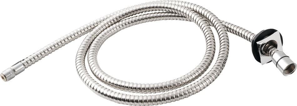 Gniazdo prysznicowe kwadratowe z wężem chromowane