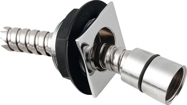 Gniazdo prysznicowe kwadratowe z wężem chromowane