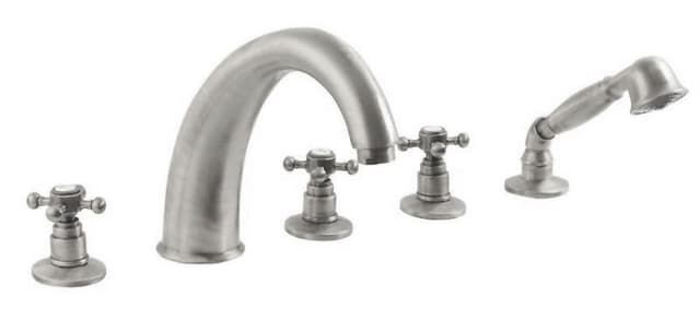 ANTEA bateria na brzeg wanny, pięcioelementowa nikiel szczotkowany