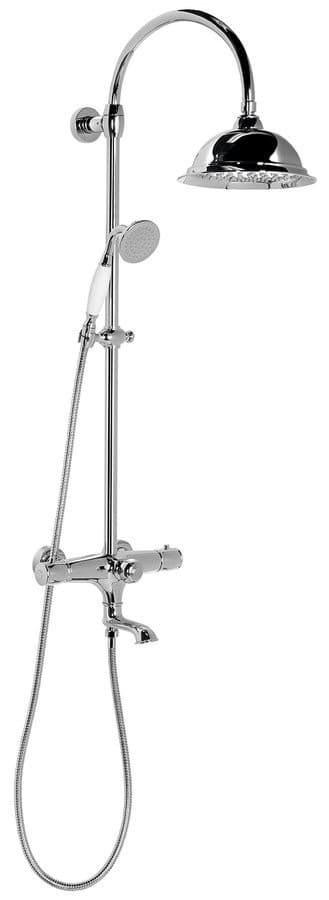 KIRKÉ słup przysznicowy z baterią termostatyczną, chromowany