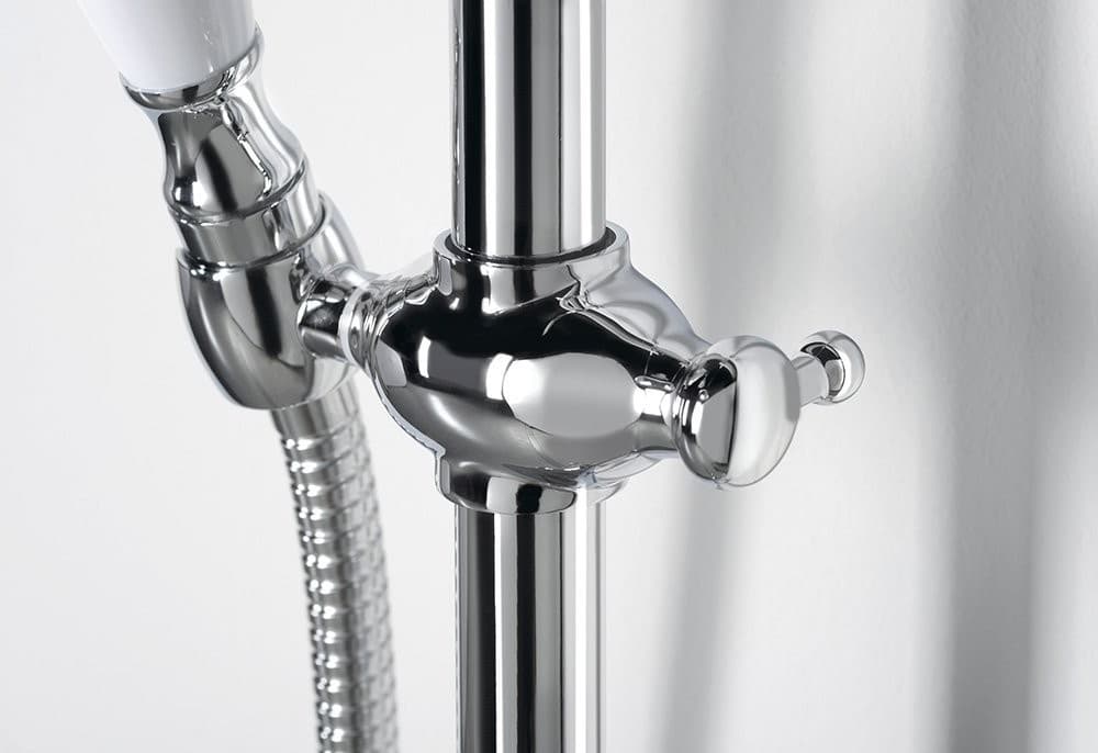 KIRKÉ słup przysznicowy z baterią termostatyczną, chromowany