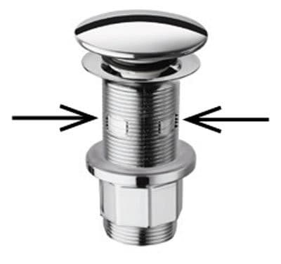 Korek umywalkowy Click Clack 10-80mm chromowany