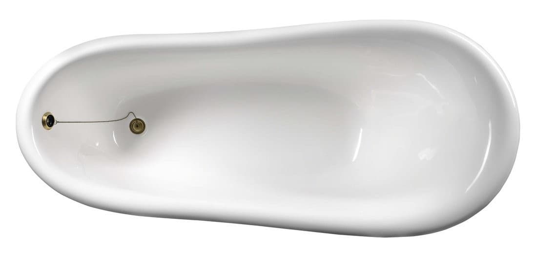 CHARLESTON wanna wolnostojąca 188x80cm, brązowe nogi