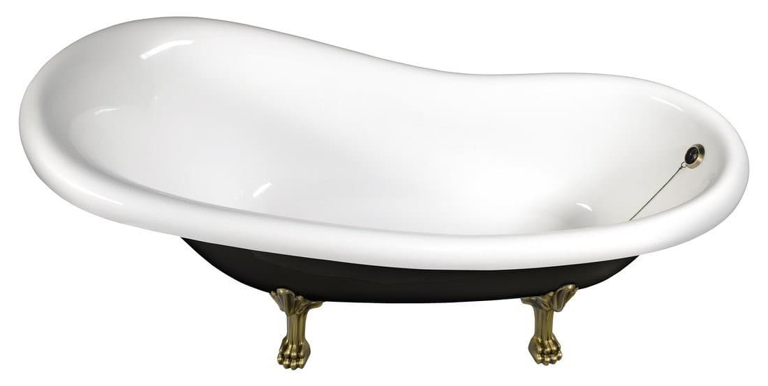 CHARLESTON wanna wolnostojąca 188x80cm, brązowe nogi