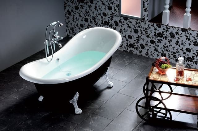 CHARLESTON wanna wolnostojąca 188x80x71cm, chrom, Retro