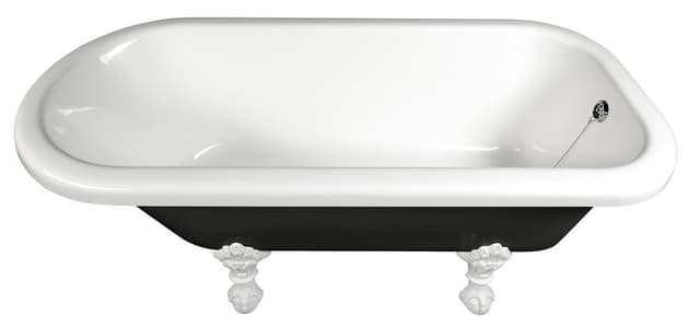 FOXTROT wanna wolnostojąca 170x75 cm, retro czarno-biała