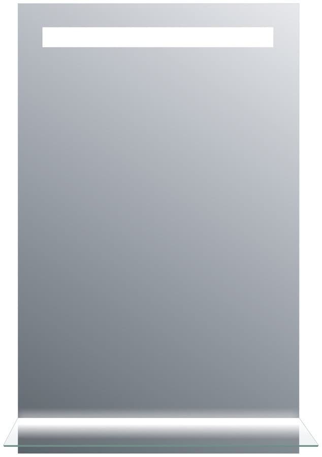 Lustro LED 50x80cm ze szklaną półką i przyciskiem