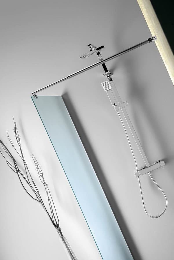 WALK-IN ścianka prysznicowa, 900 mm, szkło Brick