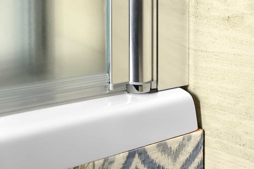 VANDA Parawan wannowy składany 100x140 cm, szkło brick