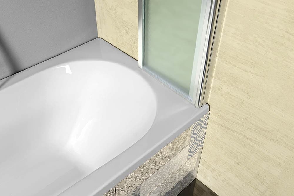 VANDA Parawan wannowy składany 100x140 cm, szkło brick