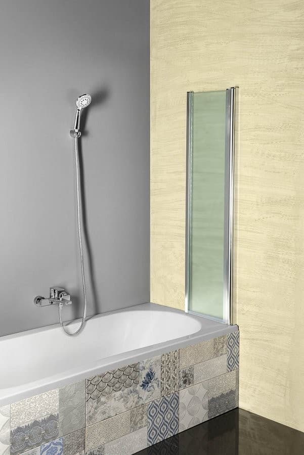 VANDA Parawan wannowy składany 100x140 cm, szkło brick