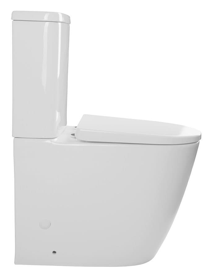 TURKU RIMLESS kompakt WC podwyższane, odpływ dolny/tylny