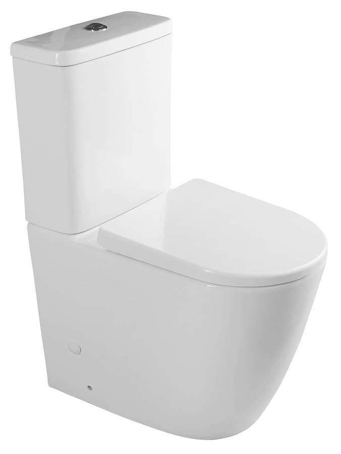 TURKU RIMLESS kompakt WC podwyższane, odpływ dolny/tylny