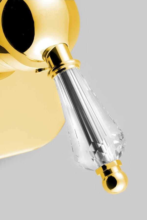 KIRKÉ CRYSTAL prysznicowa bateria podtynkowa ze złotym uchwytem