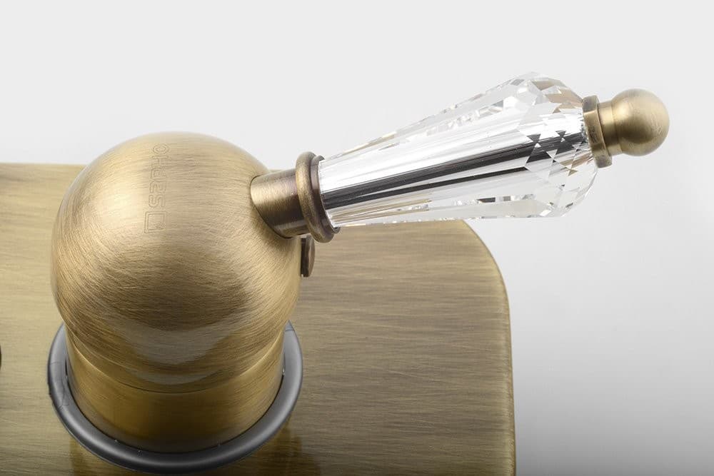 KIRKÉ CRYSTAL podtynkowa bateria z przełącznikiem, brąz