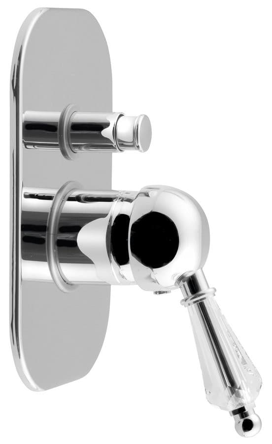 KIRKÉ CRYSTAL podtynkowa bateria prysznicowa z uchwytem kryształowym