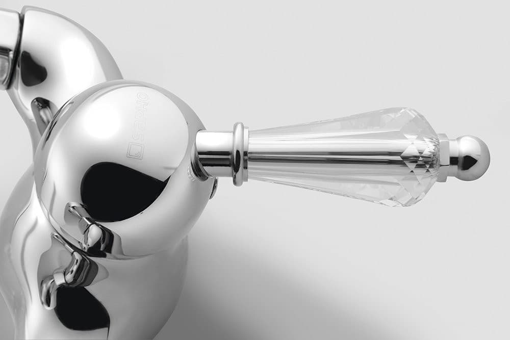 KIRKÉ CRYSTAL bateria prysznicowa chromowana z uchwytem kryształowym