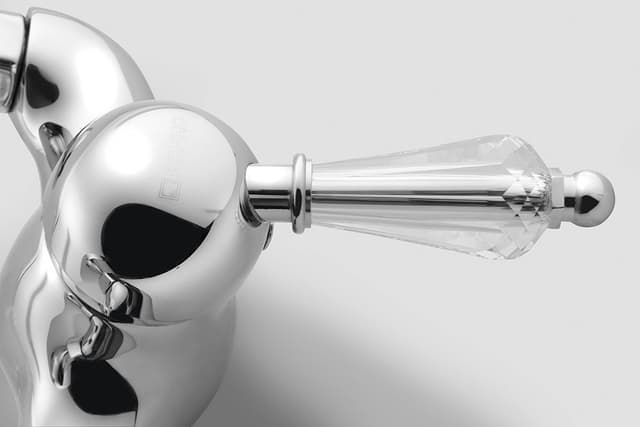 KIRKÉ CRYSTAL bateria prysznicowa chromowana z uchwytem kryształowym