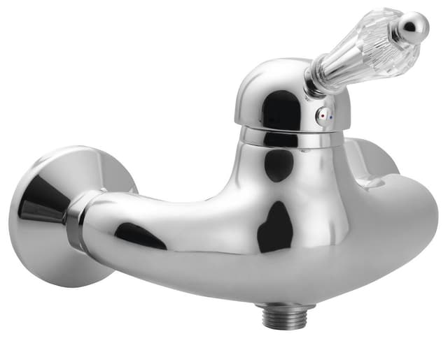 KIRKÉ CRYSTAL bateria prysznicowa chromowana z uchwytem kryształowym