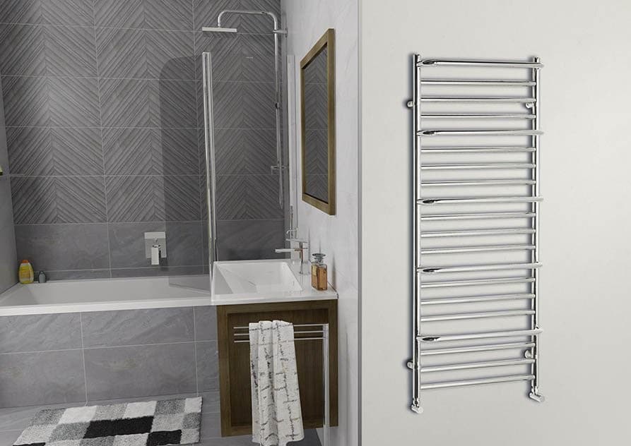 MANISA grzejnik łazienkowy 600x1328, 5 wieszaków, chrom