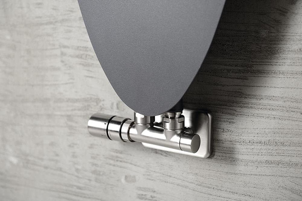 TWIN zestaw przyłączeniowy z termostatem lewy stal nierdzewna