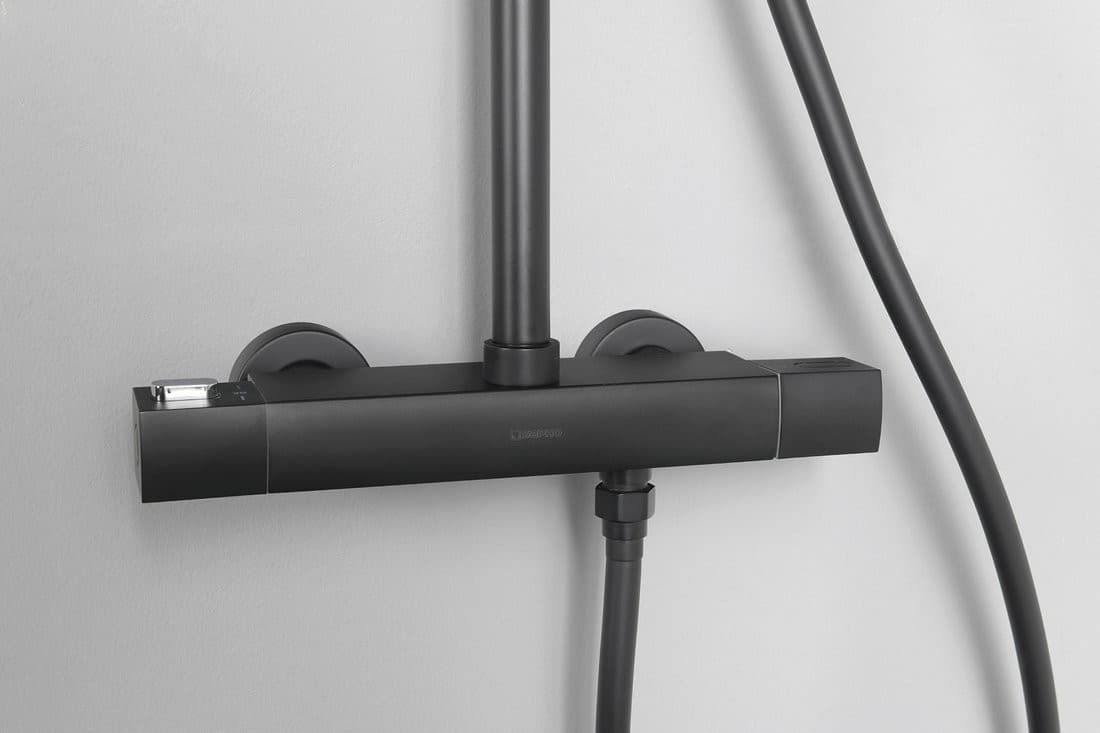 DARK teleskopowy zestaw prysznicowy z baterią termostatyczną