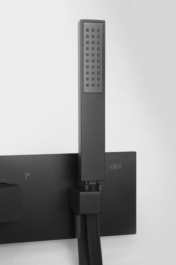 DIMY czarna bateria prysznicowa termostatyczna podtynkowa 2-funkcyjna